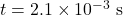 t=2.1\times10^{-3}~\mathrm{s}