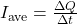 I_{\mathrm{ave}}=\frac{\Delta Q}{\Delta t}