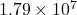 1.79\times10^7