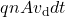 qnAv_{\mathrm{d}}dt