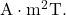 \mathrm{A}\cdot\mathrm{m}^2\mathrm{T}.