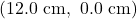 (12.0~\mathrm{cm},\ 0.0~\mathrm{cm})