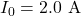 I_0=2.0~\mathrm{A}