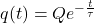 q(t)=Qe^{-\frac{t}{\tau}}