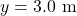 y=3.0~\mathrm{m}