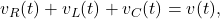 v_R(t)+v_L(t)+v_C(t)=v(t),