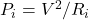 P_i=V^2/R_i