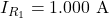 I_{R_1}=1.000~\mathrm{A}