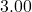 3.00
