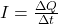 I=\frac{\Delta Q}{\Delta t}