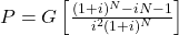 P = G \left[\frac{(1+i)^N - iN - 1}{i^2 (1+i)^N}\right]