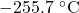 -255.7~^{\circ}\mathrm{C}
