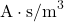 \mathrm{A}\cdot\mathrm{s/m}^3