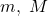 m,~M