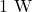 1~\mathrm{W}
