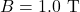 B=1.0~\mathrm{T}