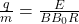 \frac{q}{m}=\frac{E}{BB_0R}