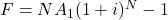 F= NA_1(1+i)^N-1