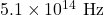 5.1\times10^{14}~\mathrm{Hz}
