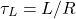 \begin{equation*}\tau_L=L/R\end{equation*}