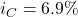 i_C = 6.9\%