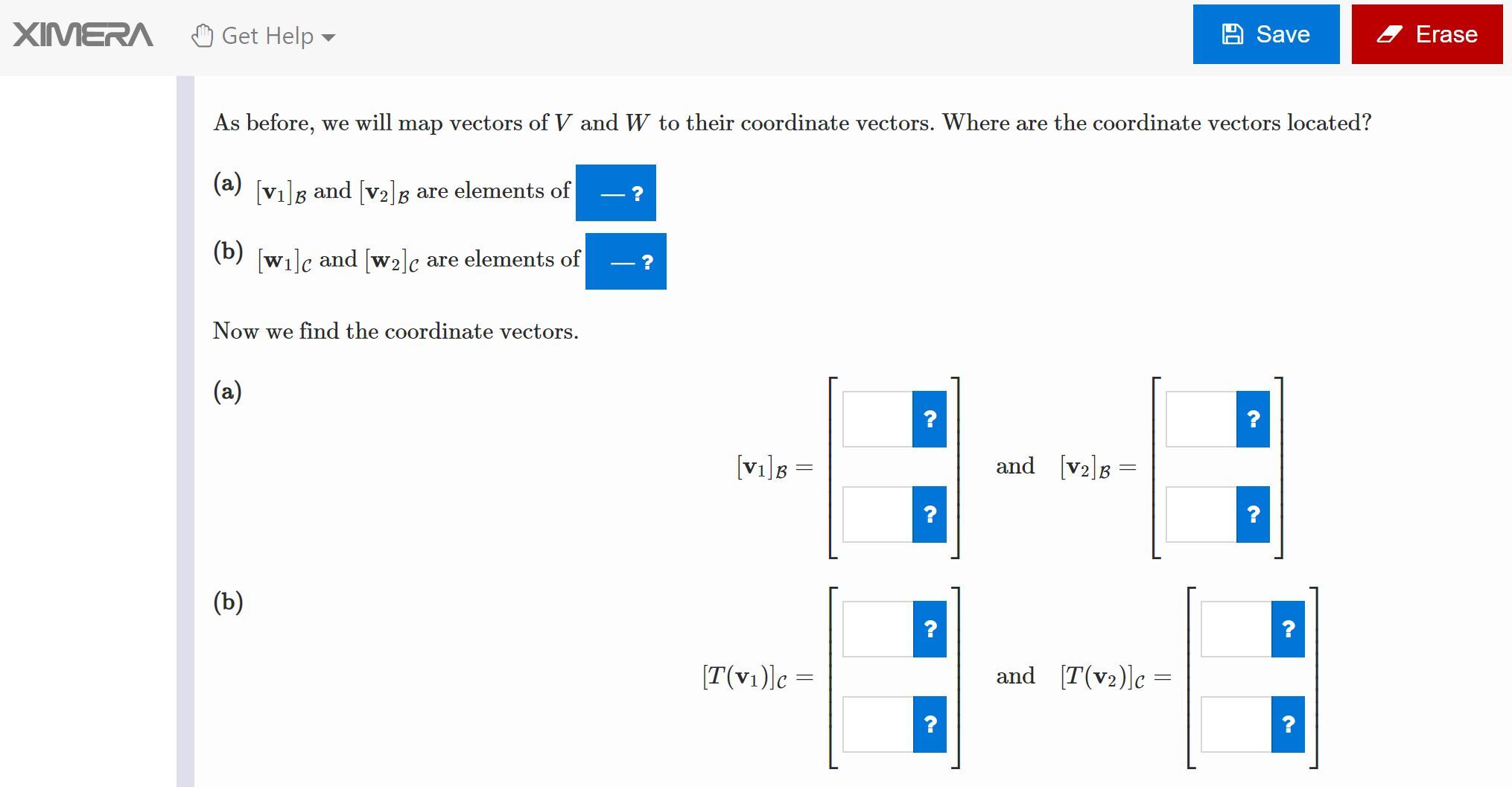 XIMERA screenshot of multiple choice question