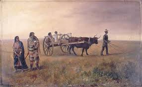 Wagon in field