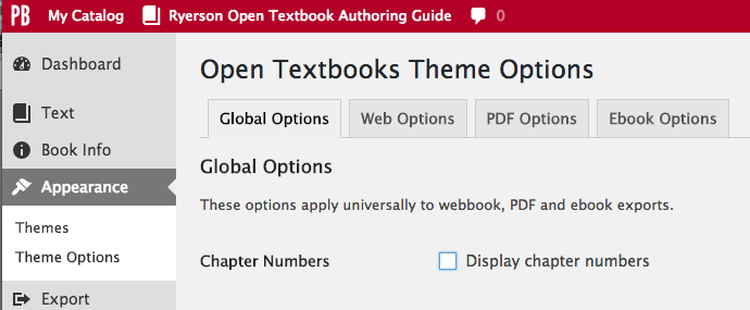 Disable chapter numbers