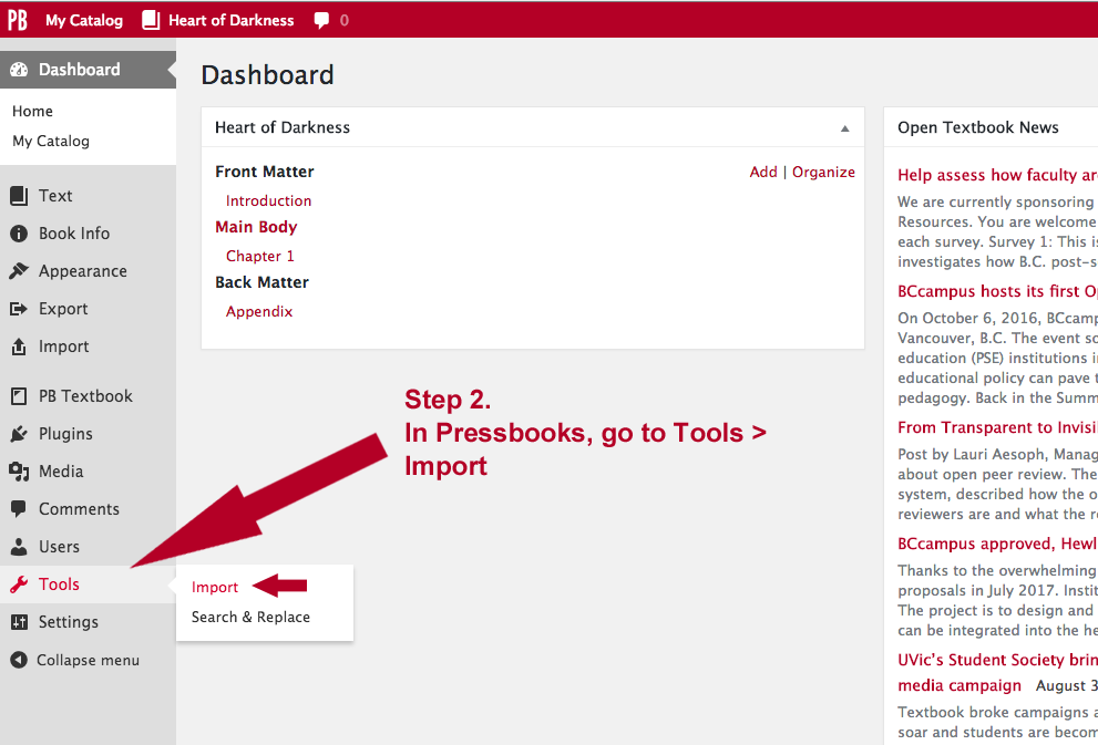 Step 2. Use the Import Tool