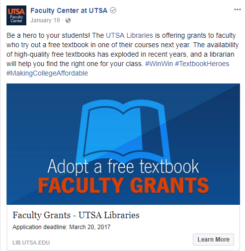 Free Textbooks Social Media post