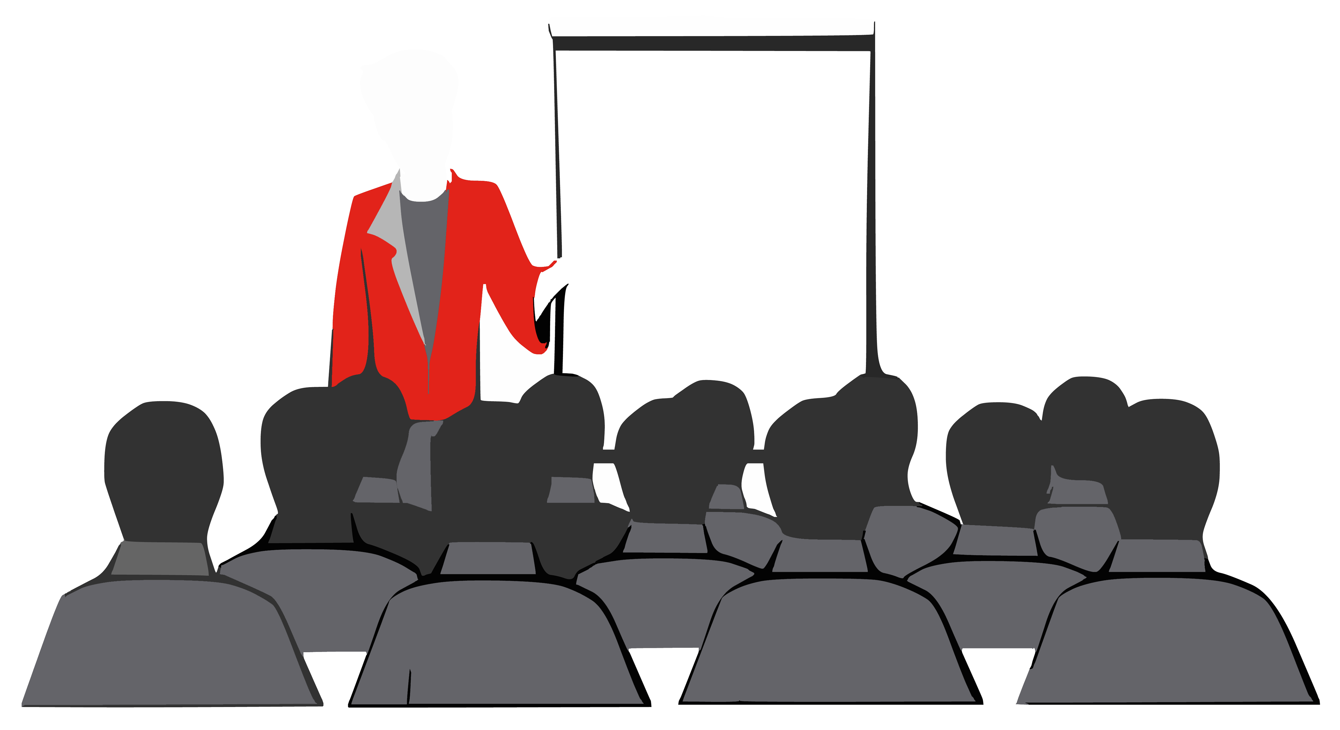 Instructor in front of a Class