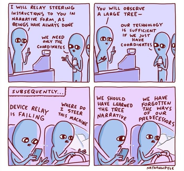 comic strip talking abut the reliability of technology