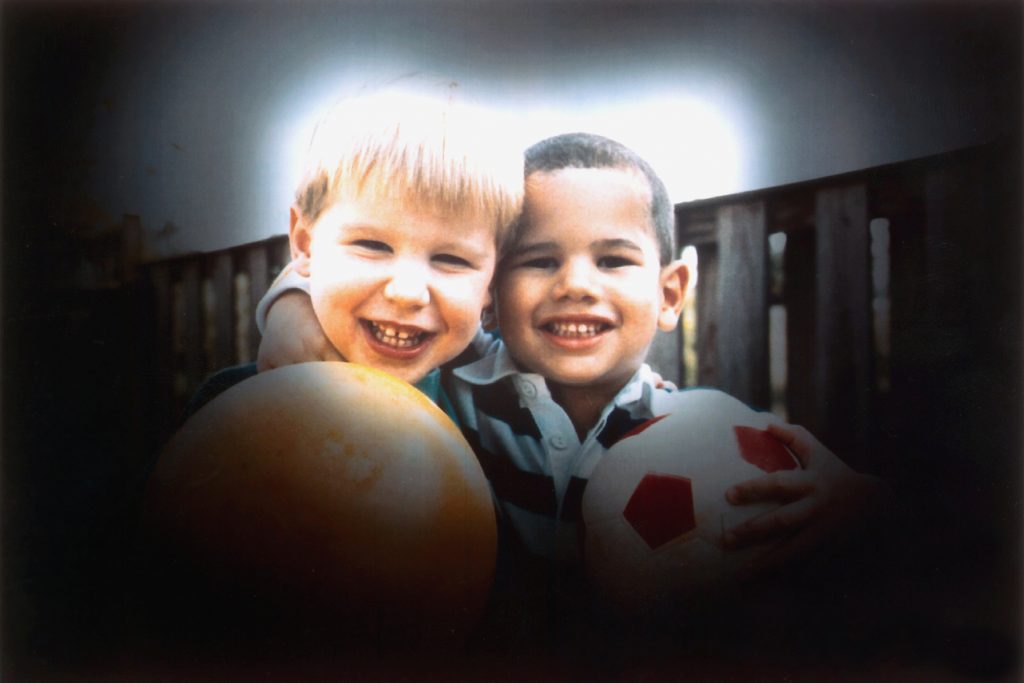 “Eye disease simulation, glaucoma.jpg” by National Eye Institute, National Institutes of Health is in the Public Domain Photo showing two young children, adjusted to show vision with glaucoma.