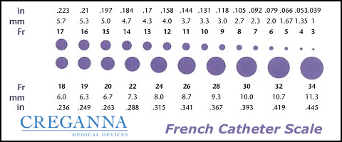 ”French catheter scale.gif” by Glitzy queen00 is licensed under CC BY-SA 3.0 Image showing the French Catheter Scale