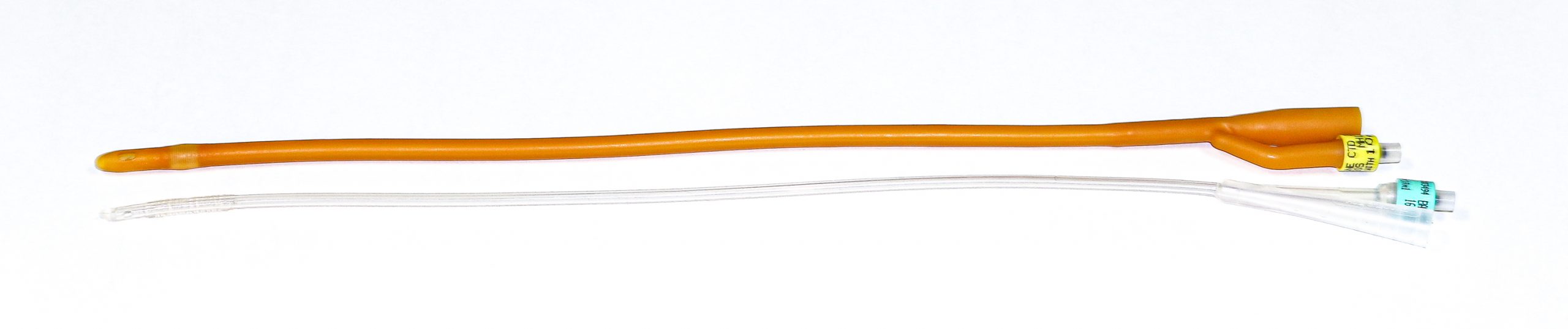 ”Irrigation Catheter and a 14 Fr. Catheter - 3I3A0753.jpg Photo showing both a 20 French and a 14 French Catheter, for comparison of size