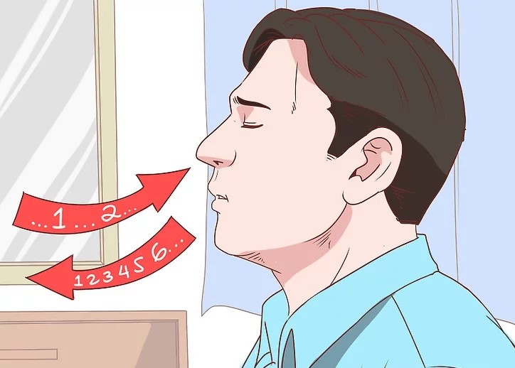 This work is derivative of "aid611002-v4-728px-Live-With-Chronic-Obstructive-Pulmonary-Disease-Step-8.jpg" by unknown and is licensed under CC BY-NC-SA 3.0 Access for free at https://www.wikihow.com/Live-With-Chronic-Obstructive-Pulmonary-Disease. Illustration showing a person performing pursed lip breathing