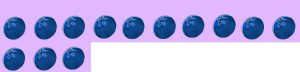 Thirteen blueberries