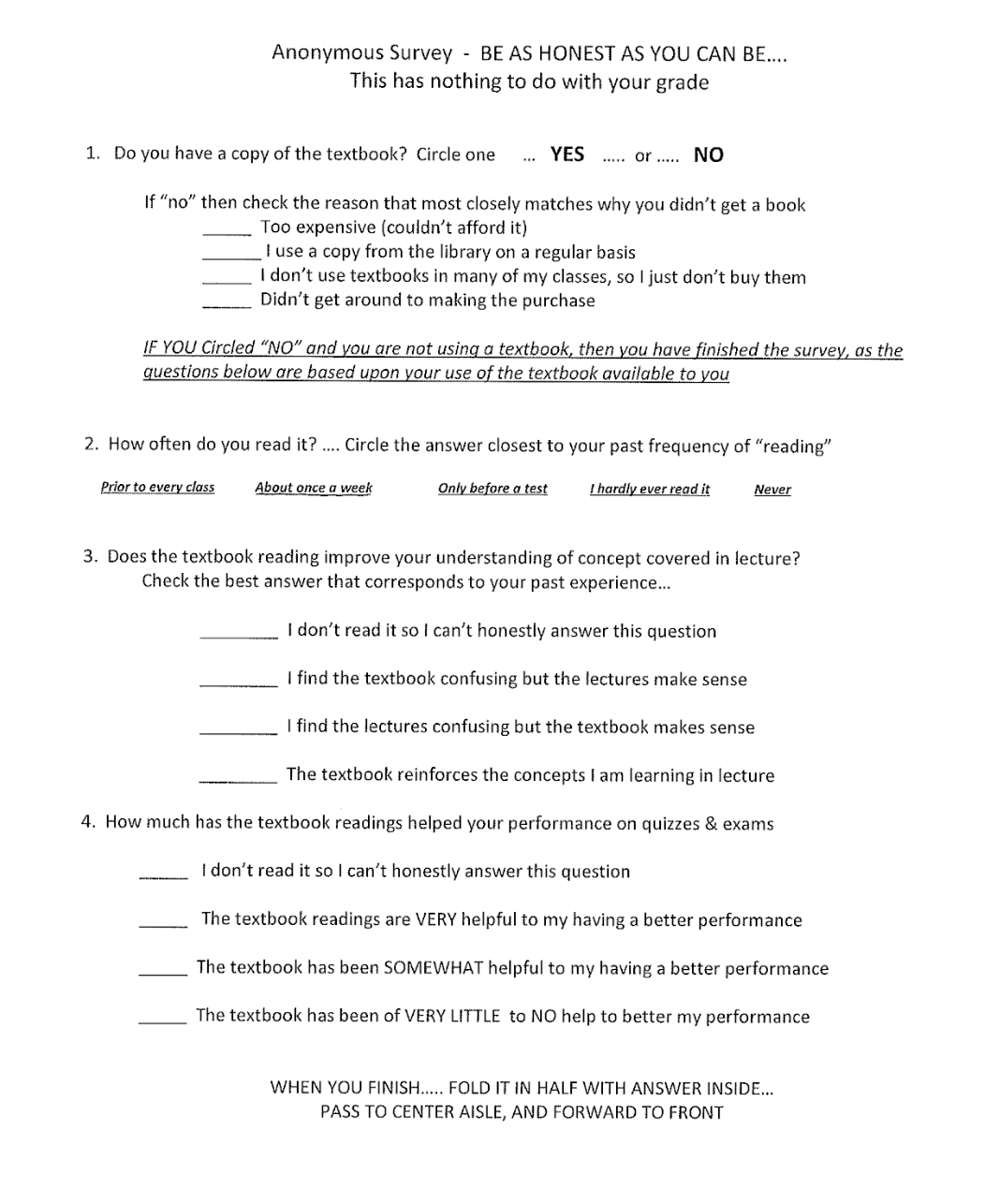 Figure 2: Anonymous survey