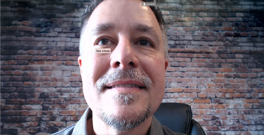 camera angle looking up at man