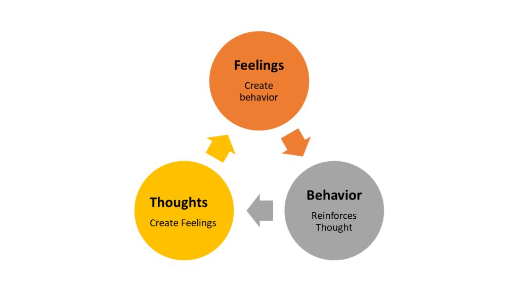 "Dialectical Behavior Therapy by Kim Ernstmeyer.png" by Kim Ernstmeyer for Chippewa Valley Technical College is licensed under CC BY 4.0 Image showing three circles with text describing process of dialectical behavior therapy
