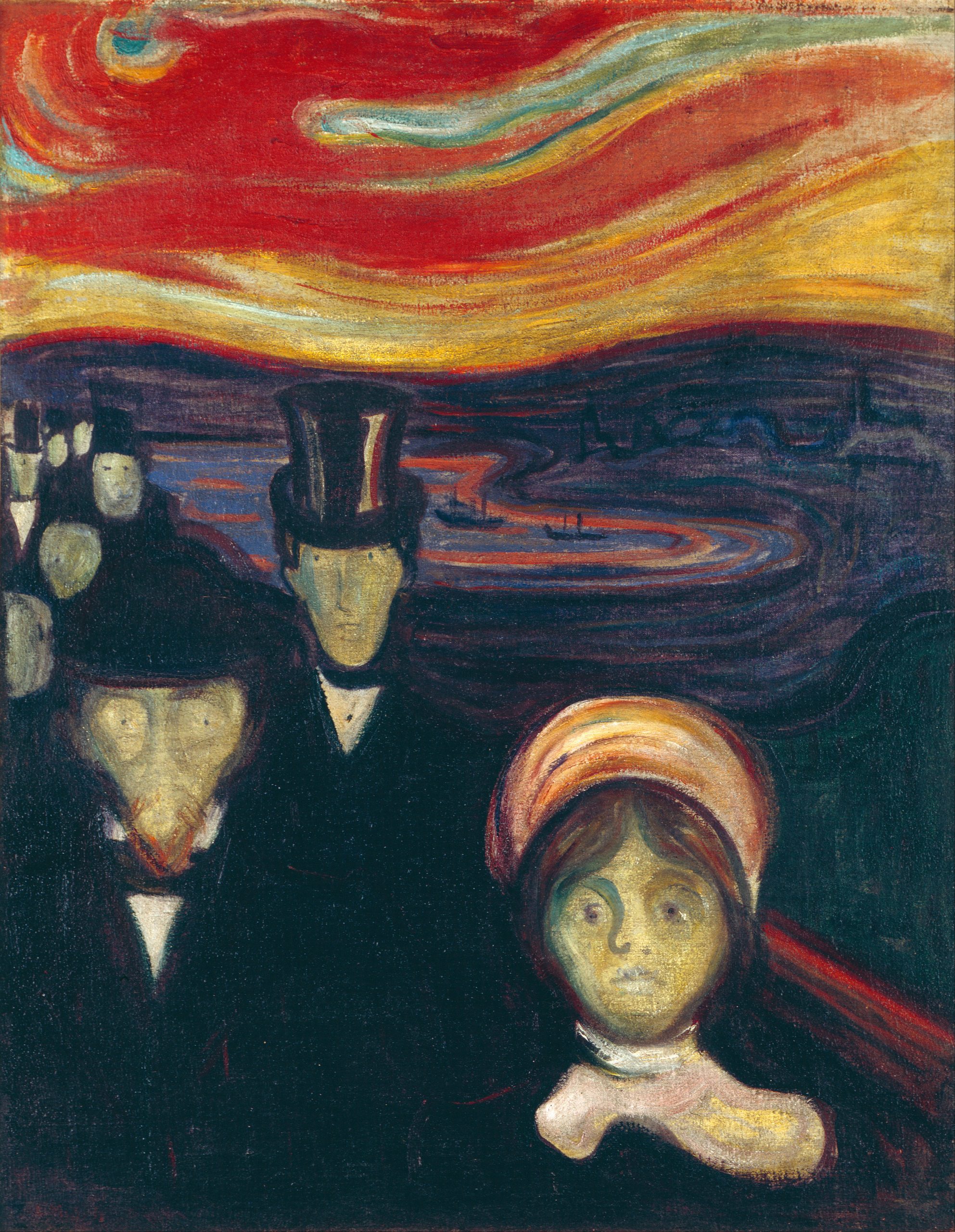 “A_subjective_impression_of_a_panic_attack.png” by Yitzilitt is licensed under CC BY-SA 4.0 Image of Edvard Munch artwork entitled Anxiety