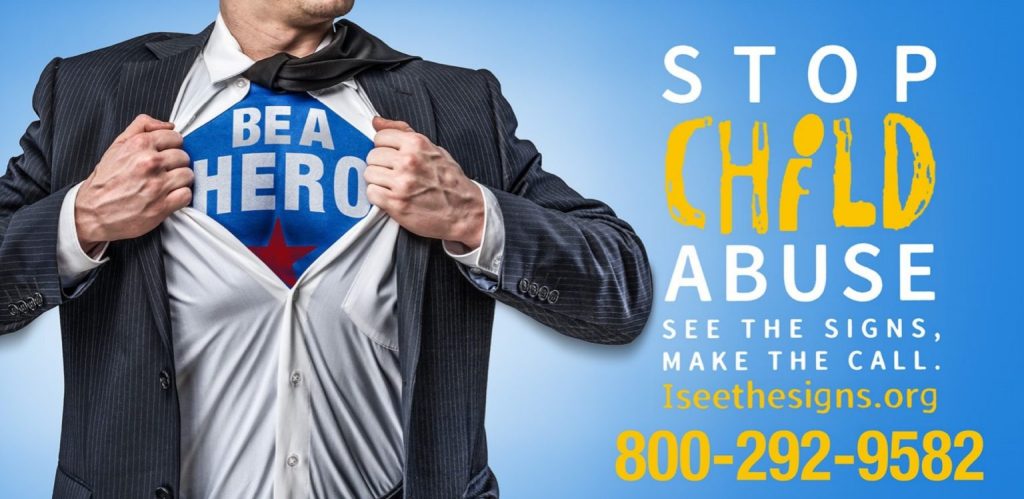 ” stop-child-abuse-see-the-signs-make-the-call-1536x748.jpg by unknown author for Delaware Department of Services for Children, Youth & Their Families is used under Fair Use. Image showing a public awareness poster that reads Stop Child Abuse