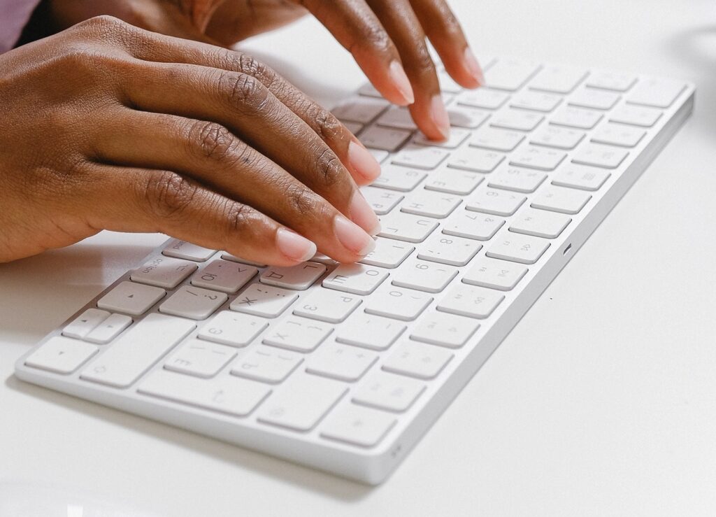 Photo by SHVETS production from Pexels Hands on keyboard