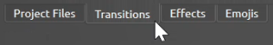 Transitions Tab, OpenShot
