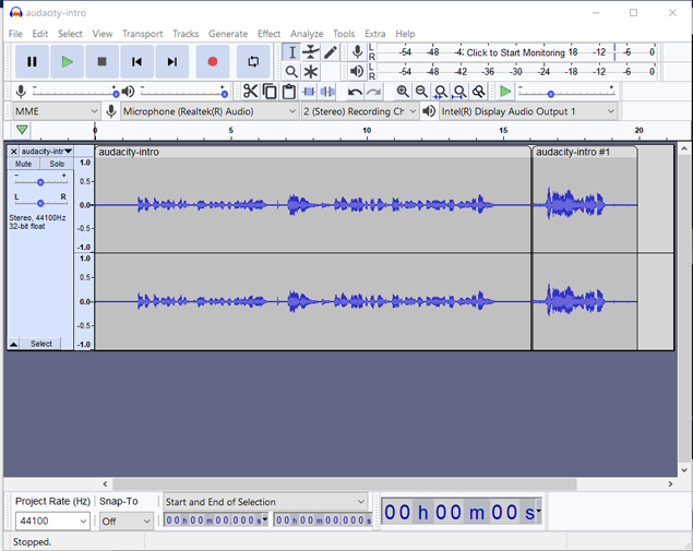 New Clip Recorded