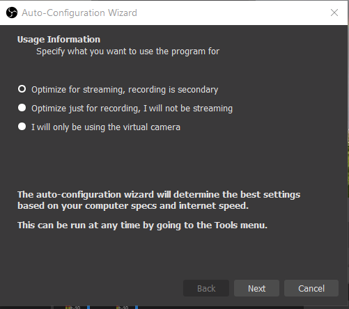 Auto Configuration Wizard for profile setup