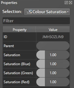Properties menu, OpenShot