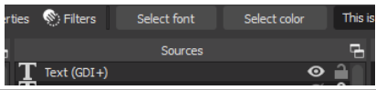 Filters and Text Source