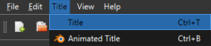 Title Menu, OpenShot