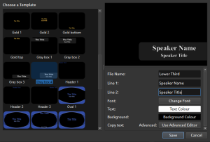 Title Scene Templates